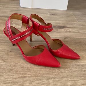 Red‎ Heels with Zipper Detail